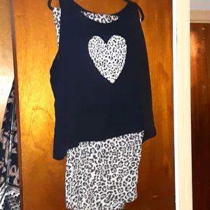 Leopard print pajama set